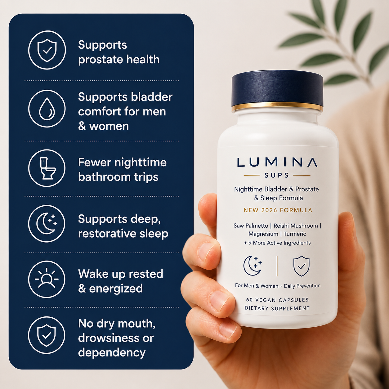 Premium bladder & sleep support capsule (unisex)